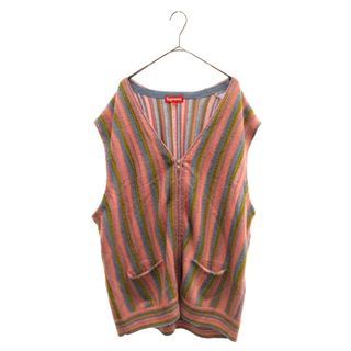 SUPREME シュプリーム 21SS Stripe Sweater Vest ストライプ セーターベスト ジップアップ マルチカラー