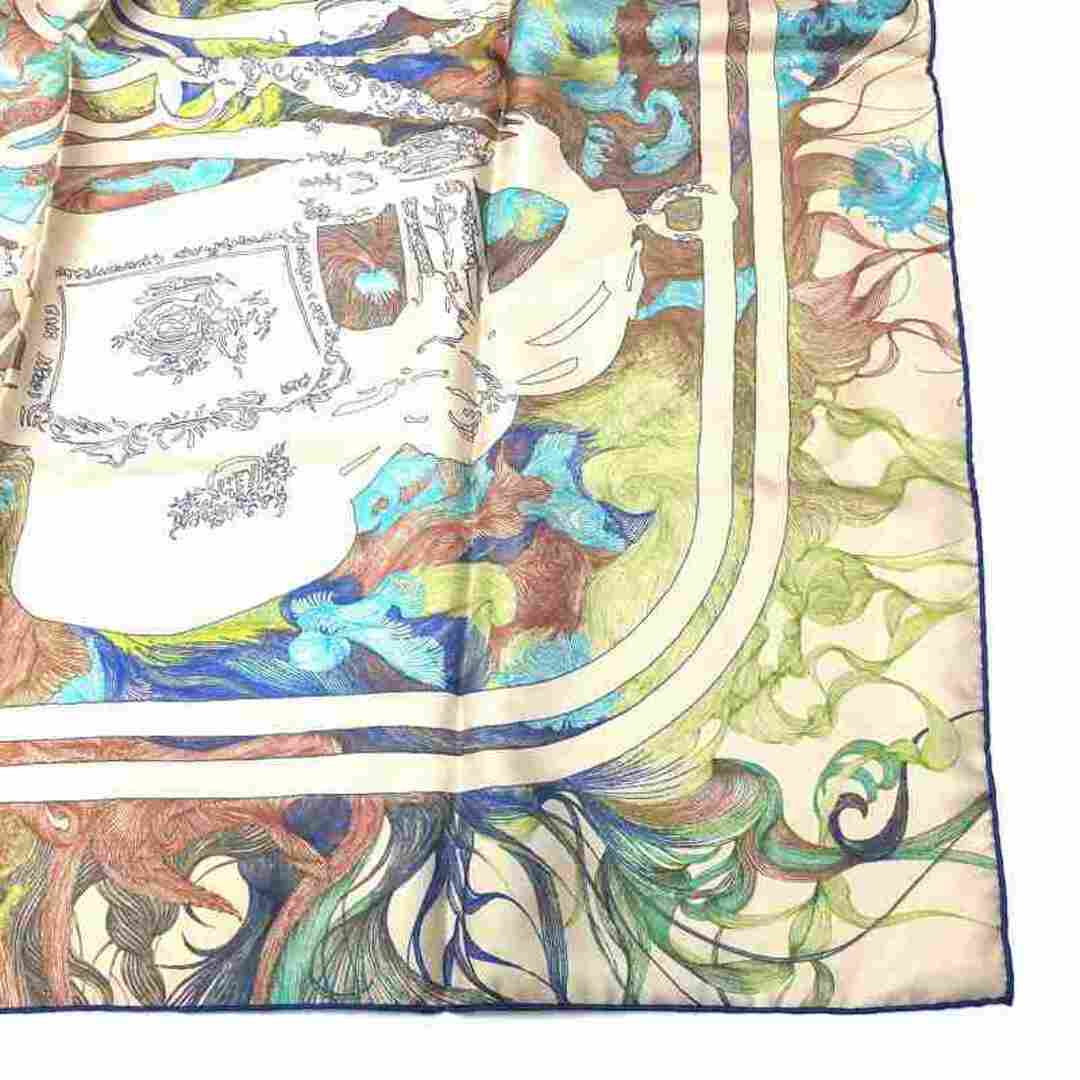 HERMES エルメス カレ 90 BRIDES de GALA en FINESSE スカーフ シルク 式典用馬勒 ブリッド ドゥ ガラ マルチカラー マーブル 絹 水彩画JA-17369 6