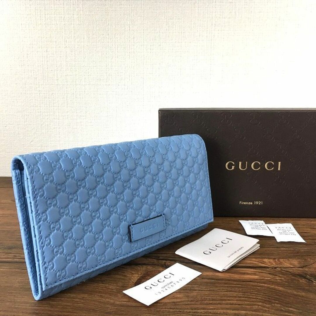 Gucci(グッチ)の未使用品 GUCCI 長財布 449396 ライトブルー 500 レディースのファッション小物(財布)の商品写真