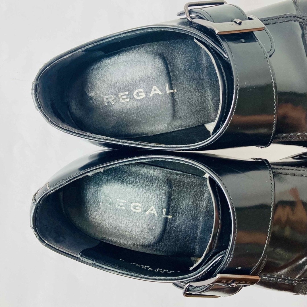 REGAL(リーガル)のREGAL リーガル 黒 モンクストラップ 24.5cm 除菌・消臭済み メンズの靴/シューズ(ドレス/ビジネス)の商品写真