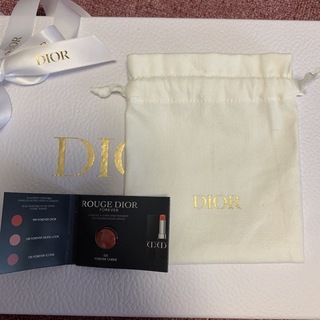 クリスチャンディオール(Christian Dior)のDIOR ディオール　ノベルティー巾着と口紅サンプル(ノベルティグッズ)