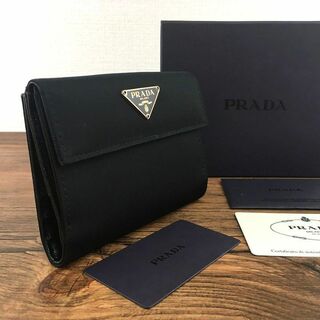 プラダ(PRADA)の極美品 PRADA Wホック財布 1M0523 NERO 497(財布)