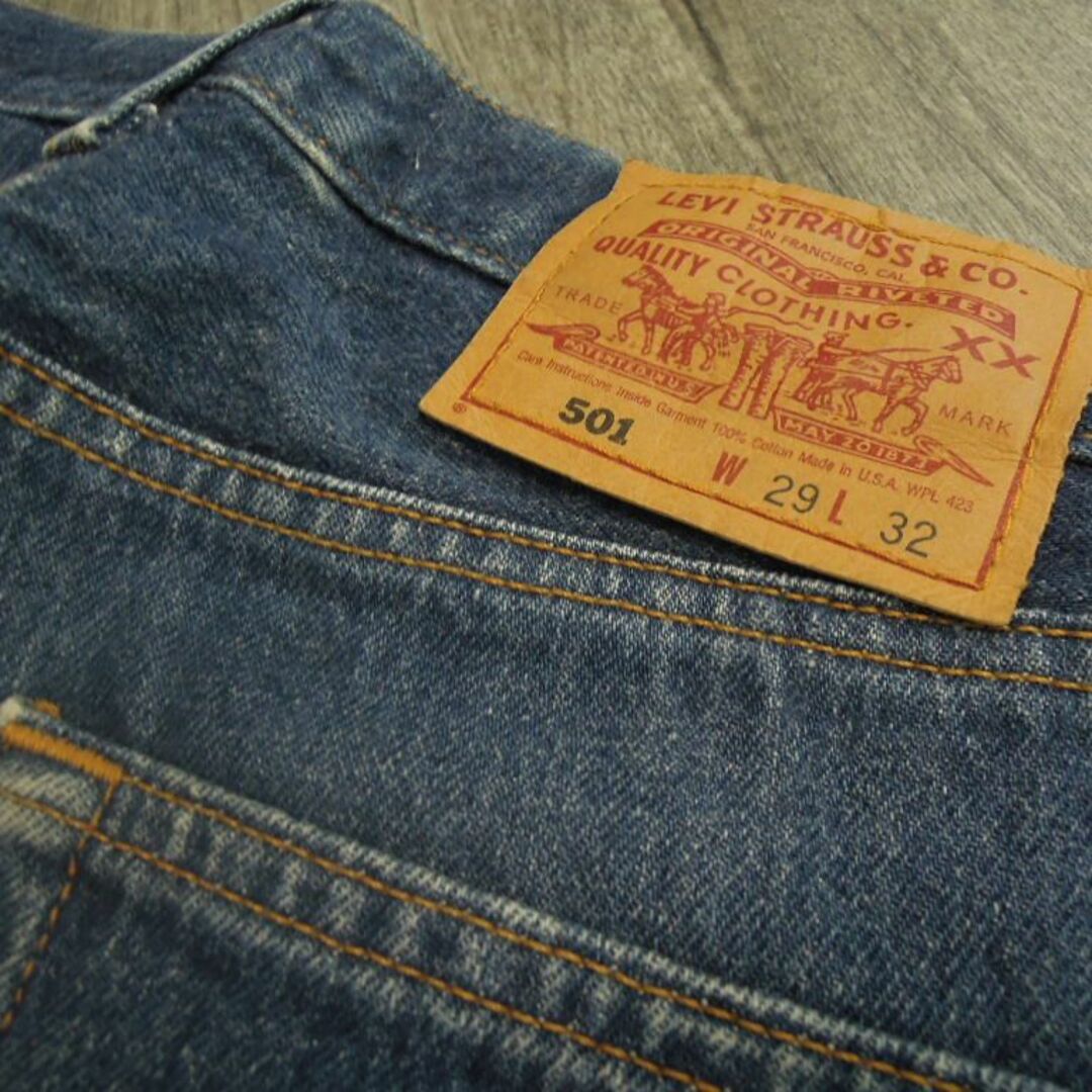 63t 90'sリーバイスLevis501ストレートデニムジーンズ/USA製/w