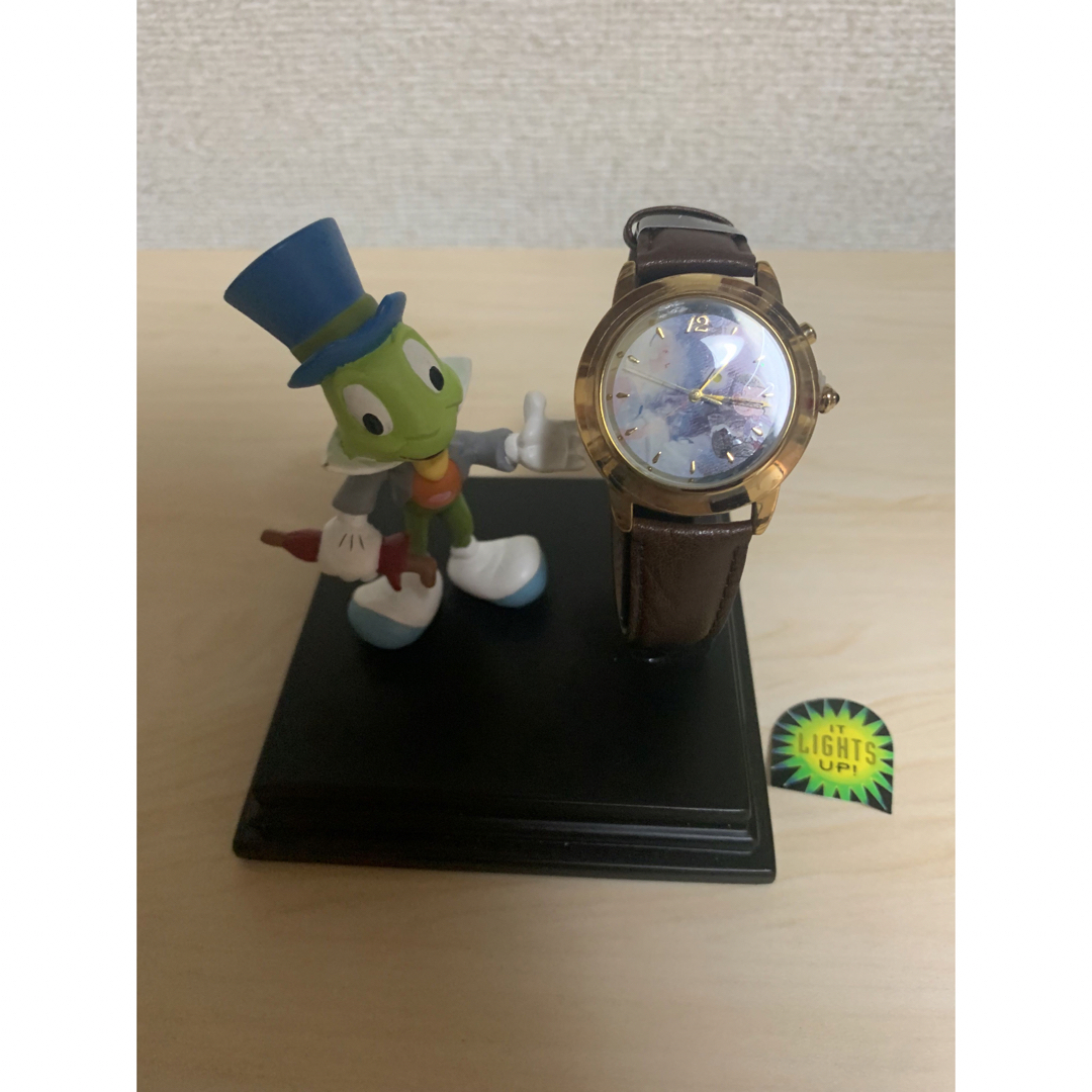 ディズニー75周年記念 ジミニークリケットフィギュア付き腕時計