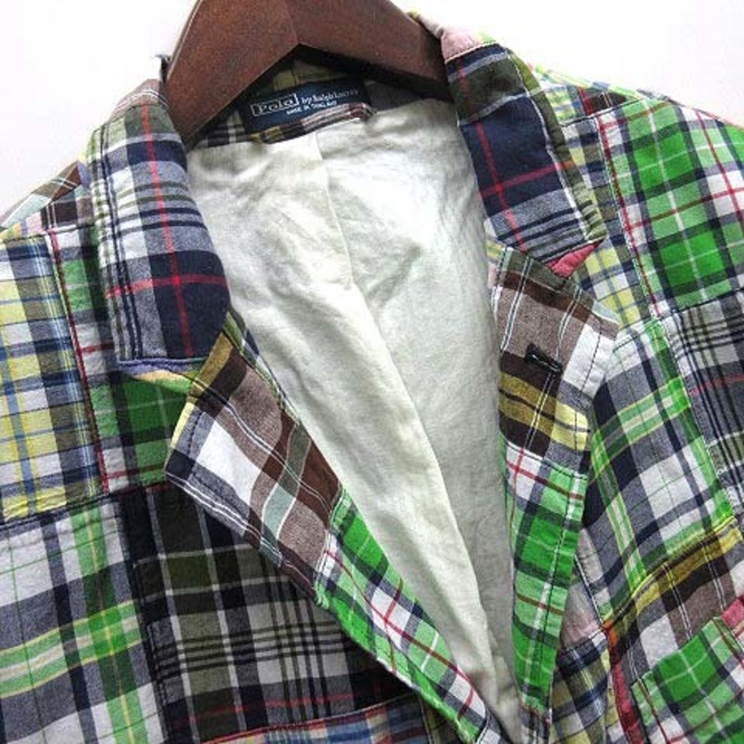 ラルフローレン マドラスチェック パッチワーク ジャケット LL 大きいサイズ