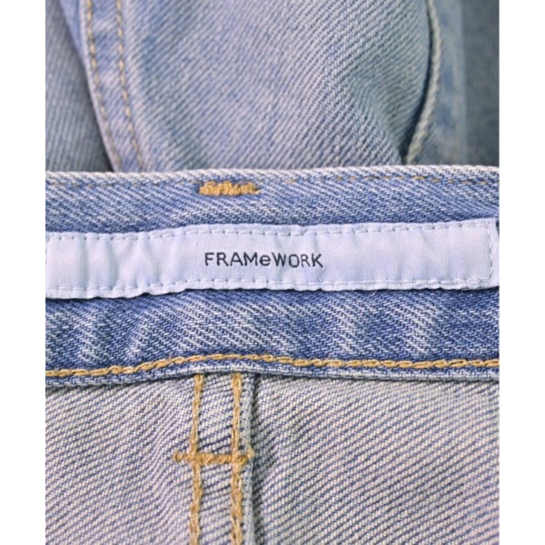 FRAMeWORK(フレームワーク)のFRAMeWORK フレームワーク デニムパンツ 36(S位) 青(デニム) 【古着】【中古】 レディースのパンツ(デニム/ジーンズ)の商品写真