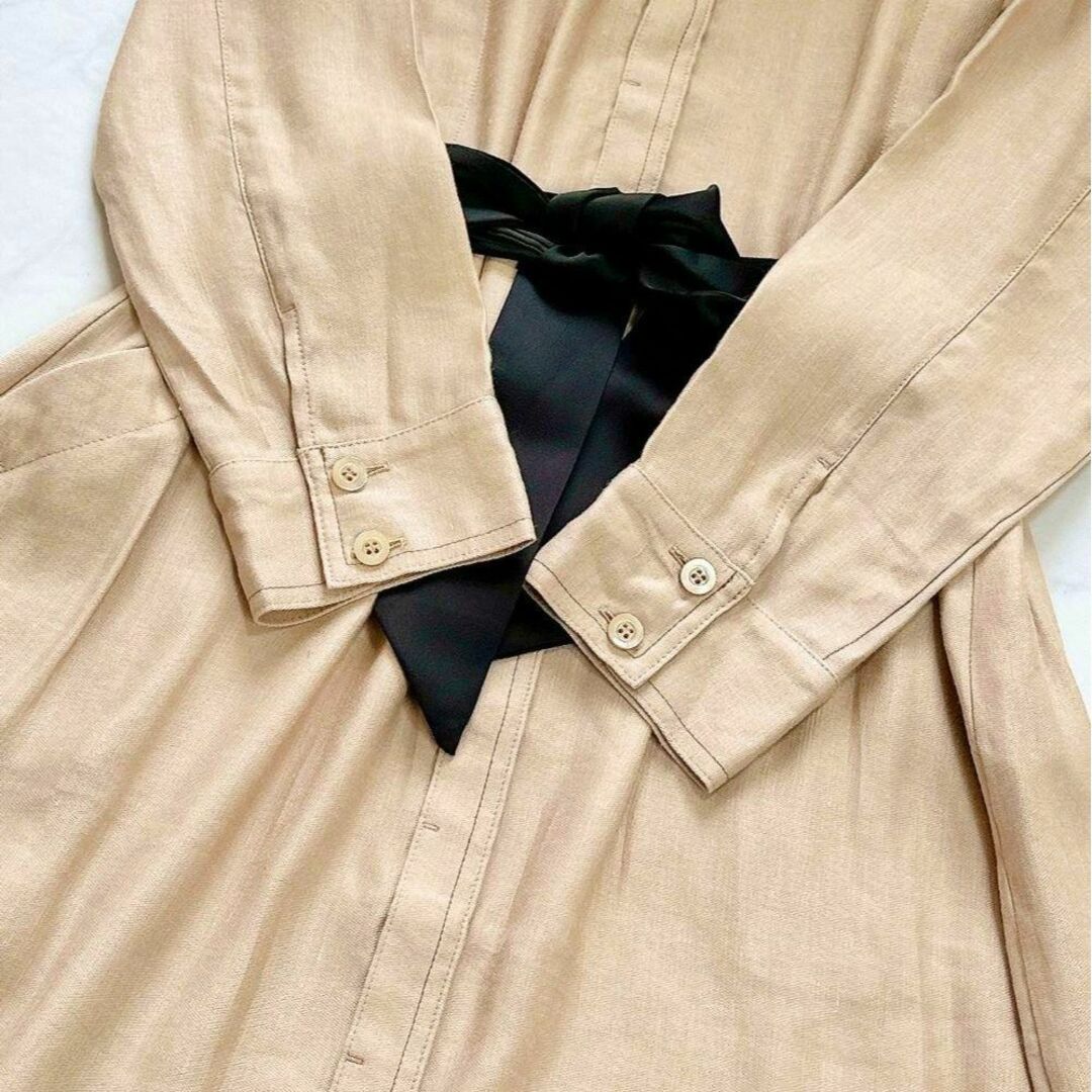HIROKO BIS - 新品タグ付✨ヒロコビス ロングワンピース リボン フレア