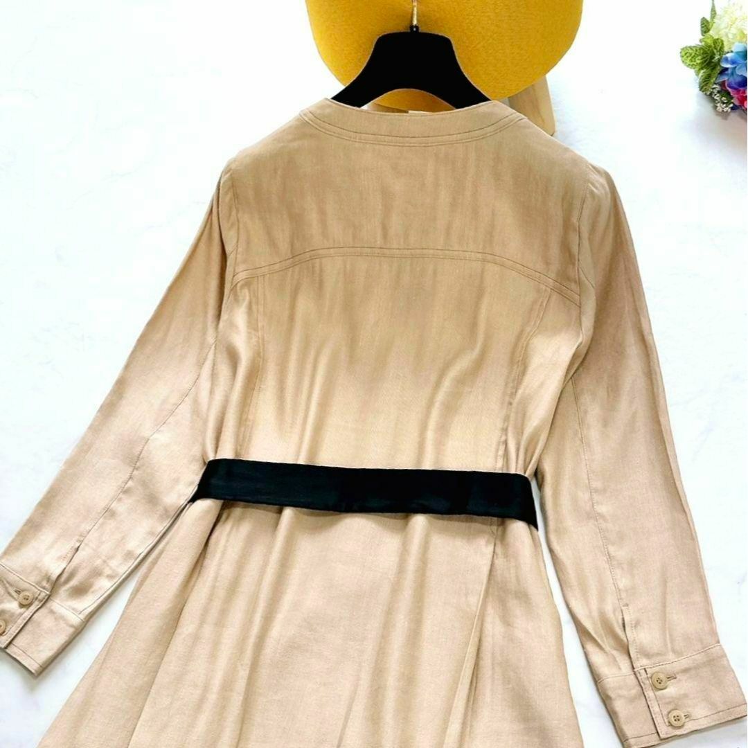 HIROKO BIS - 新品タグ付✨ヒロコビス ロングワンピース リボン フレア