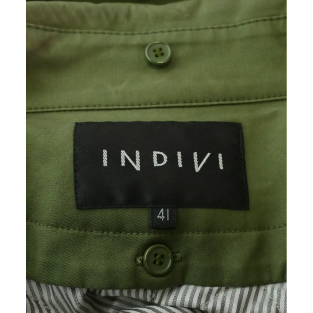 INDIVI(インディヴィ)のINDIVI インディヴィ トレンチコート 41(XL位) カーキ 【古着】【中古】 レディースのジャケット/アウター(トレンチコート)の商品写真