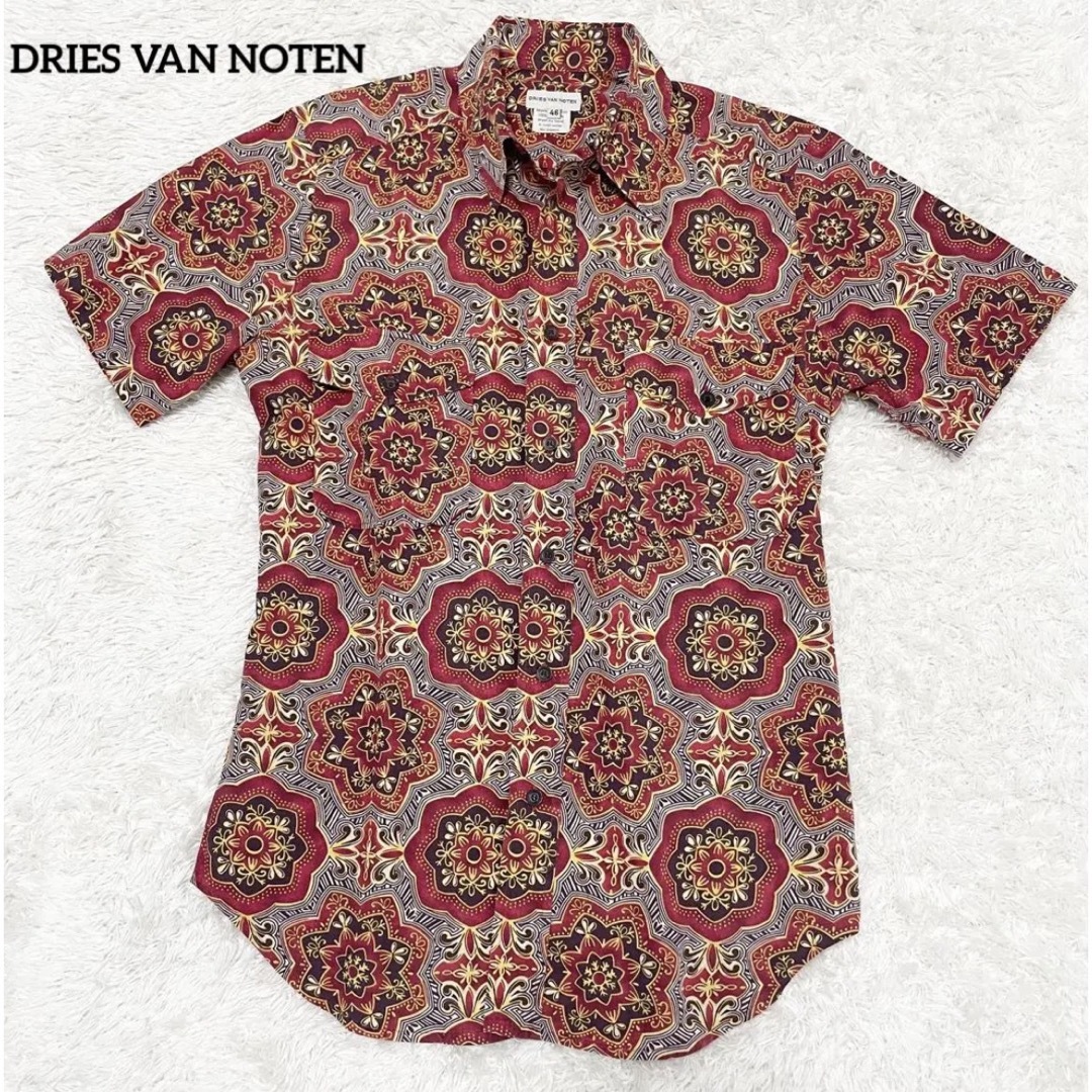 DRIES VAN NOTEN  半袖　シャツ　総柄　46サイズ　コットン