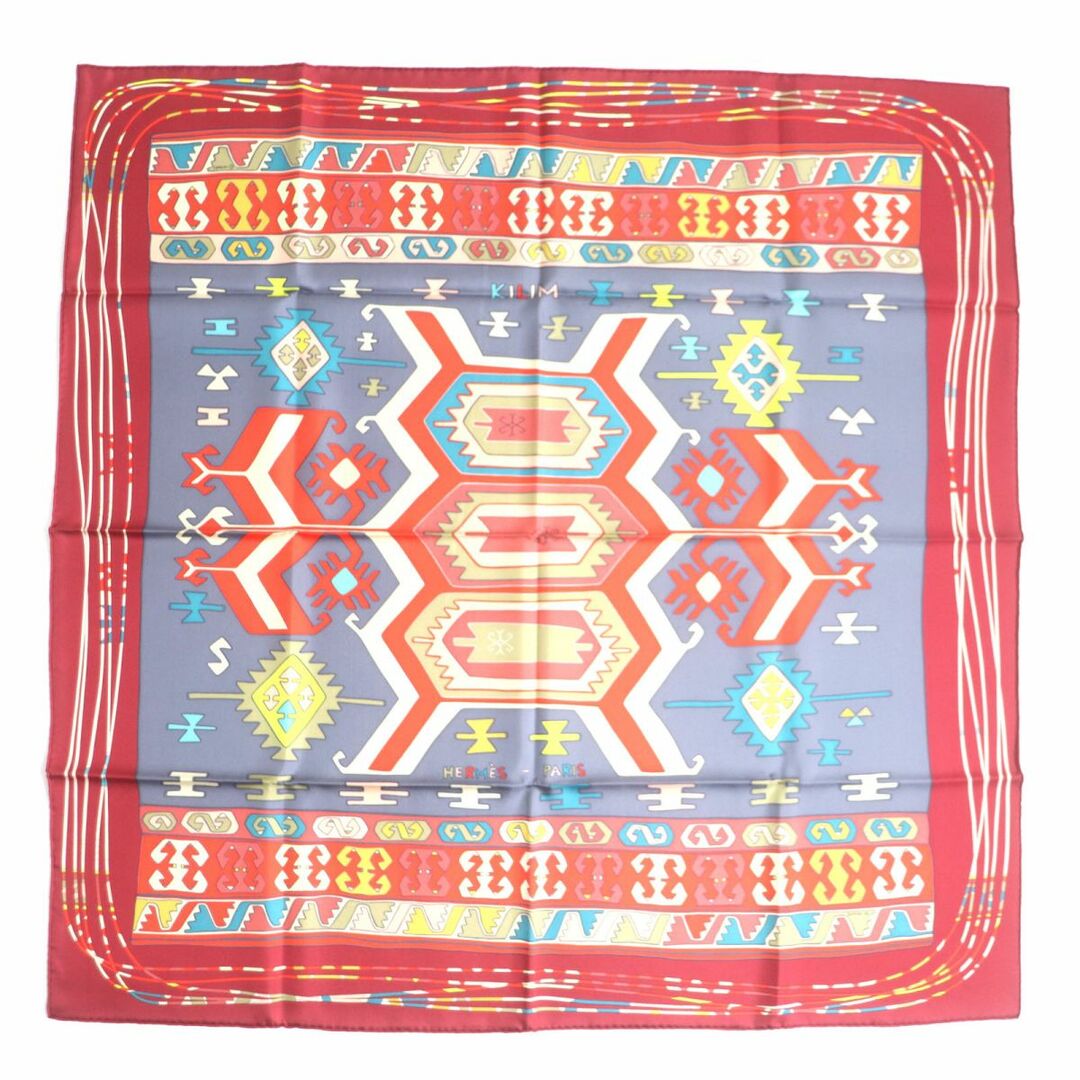 極美品▽HERMES エルメス カレ90 KILIM キリム シルク100% スカーフ