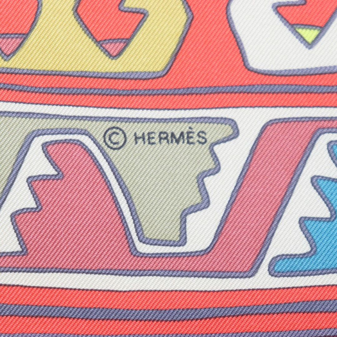 極美品□HERMES/エルメス カレ90 KILIM/キリム チマヨ ネイティブ柄 シルク100％ スカーフ/ショール オレンジ系 フランス製 箱付き