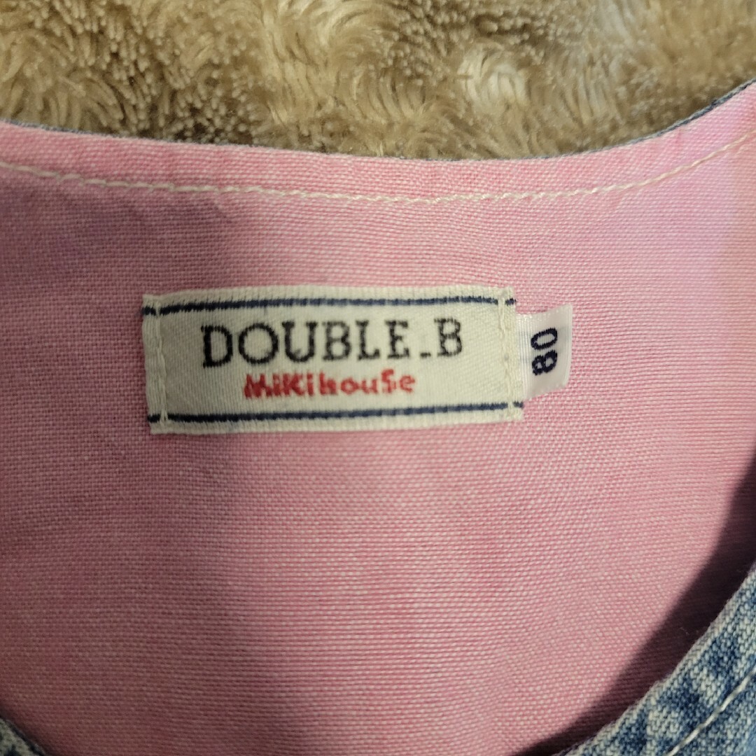 DOUBLE.B(ダブルビー)のDOUBLE.B☆デニムワンピース キッズ/ベビー/マタニティのベビー服(~85cm)(ワンピース)の商品写真