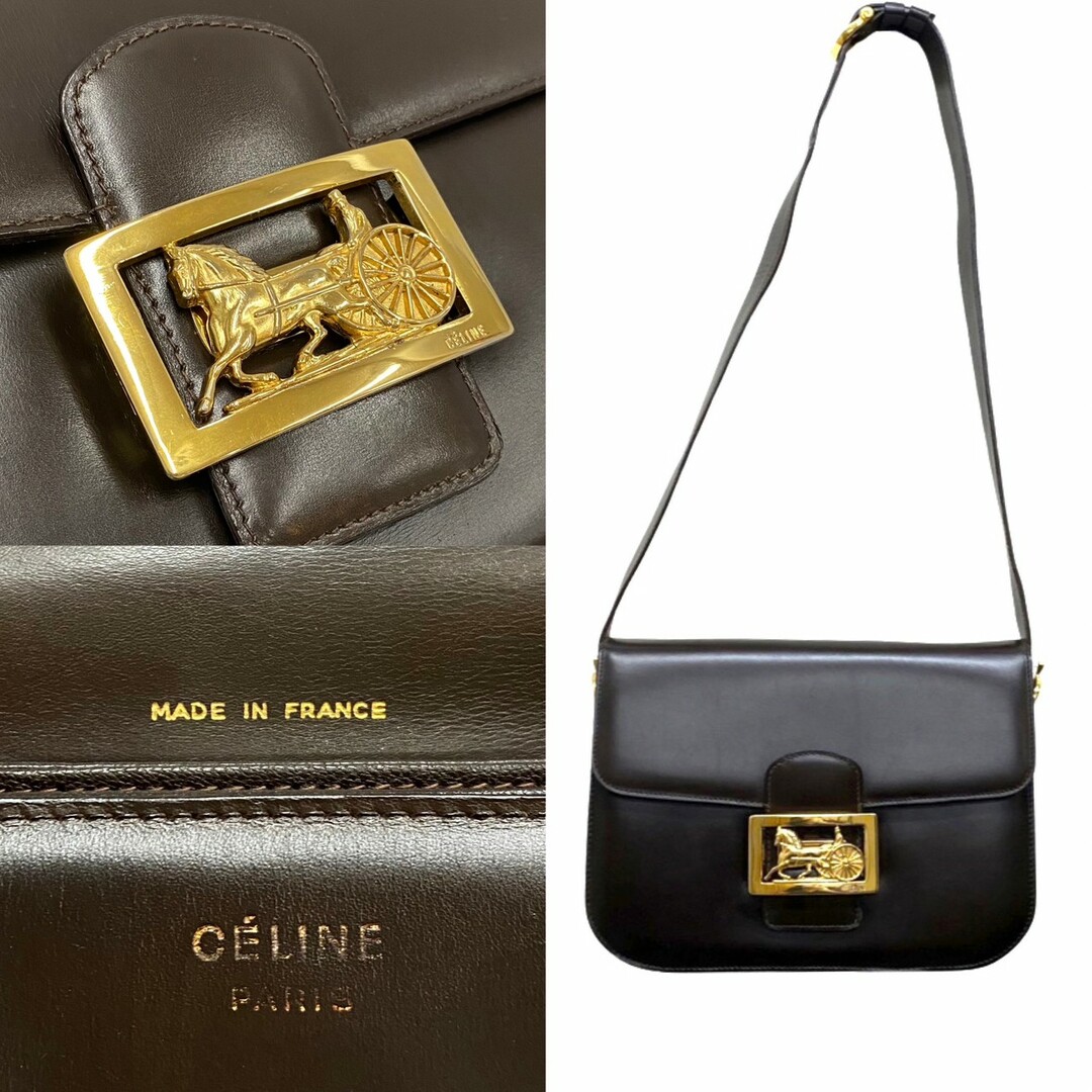 celine - 極 美品 CELINE セリーヌ ヴィンテージ 馬車 金具 ホース