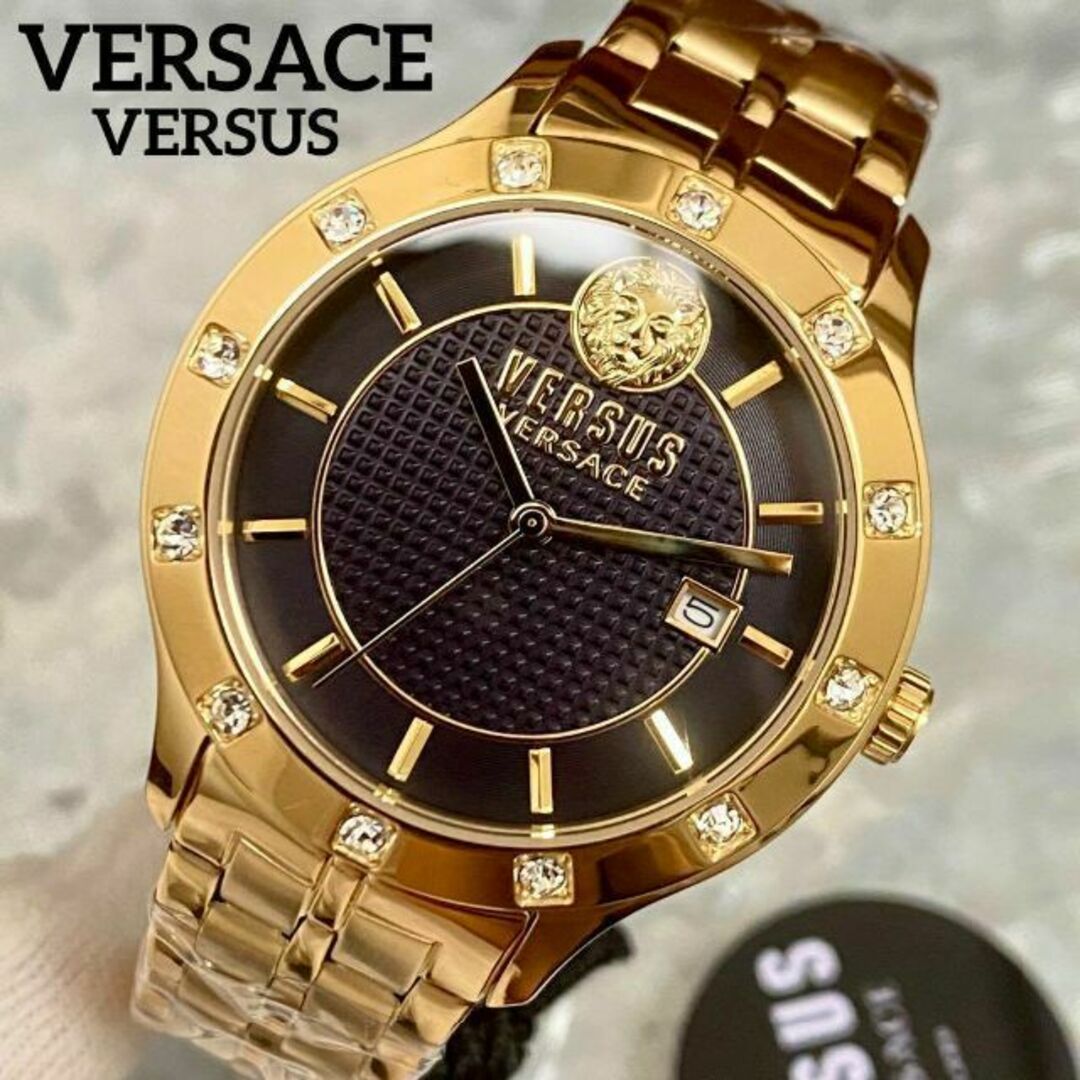 【新品箱付き】ヴェルサーチ VERSUS レディース(メンズ) 腕時計 ゴールド