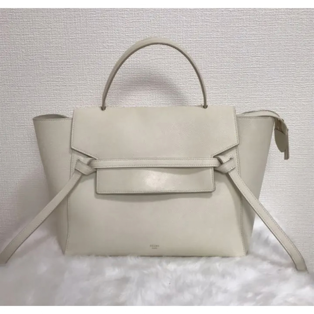 CELINE ベルトバッグ  ホワイト　ミニ