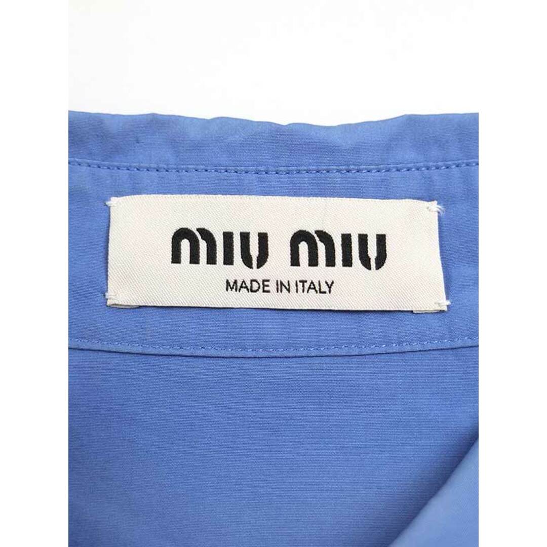 miumiu ロゴ 刺繍 ロングTシャツ