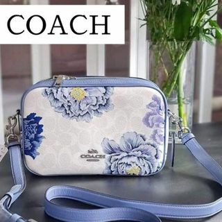 美品！COACH コーチ クロスボディバッグ カフェファセットプリント 花柄-