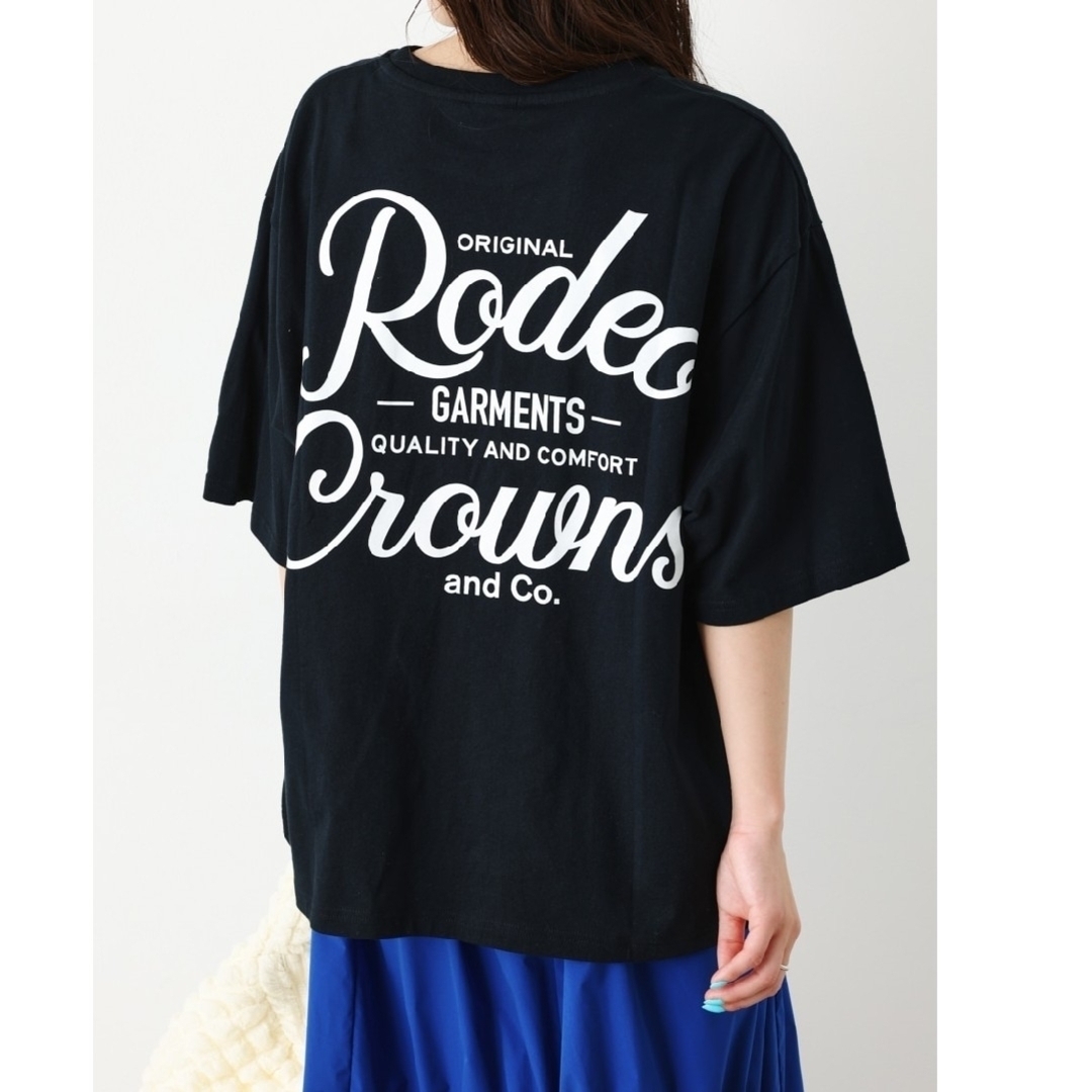 RODEO CROWNS WIDE BOWL(ロデオクラウンズワイドボウル)のRCWB★Logo DoubleポケットTシャツ ブラック レディースのトップス(Tシャツ(半袖/袖なし))の商品写真