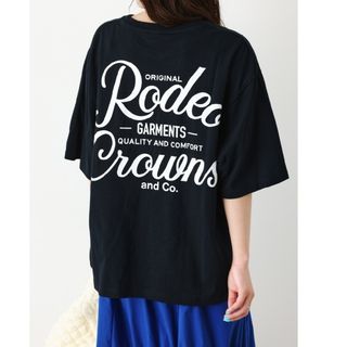 ロデオクラウンズワイドボウル(RODEO CROWNS WIDE BOWL)のRCWB★Logo DoubleポケットTシャツ ブラック(Tシャツ(半袖/袖なし))