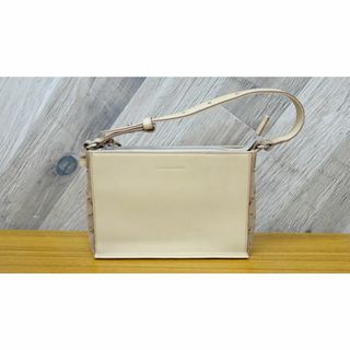 バーバリー(BURBERRY)のK梅013/ BURBERRY レザー スエード調 ハンドバッグ ベージュ系(ハンドバッグ)