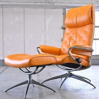 EKORNES「メトロ」33万 総本革 ストレスレスチェア オットマン