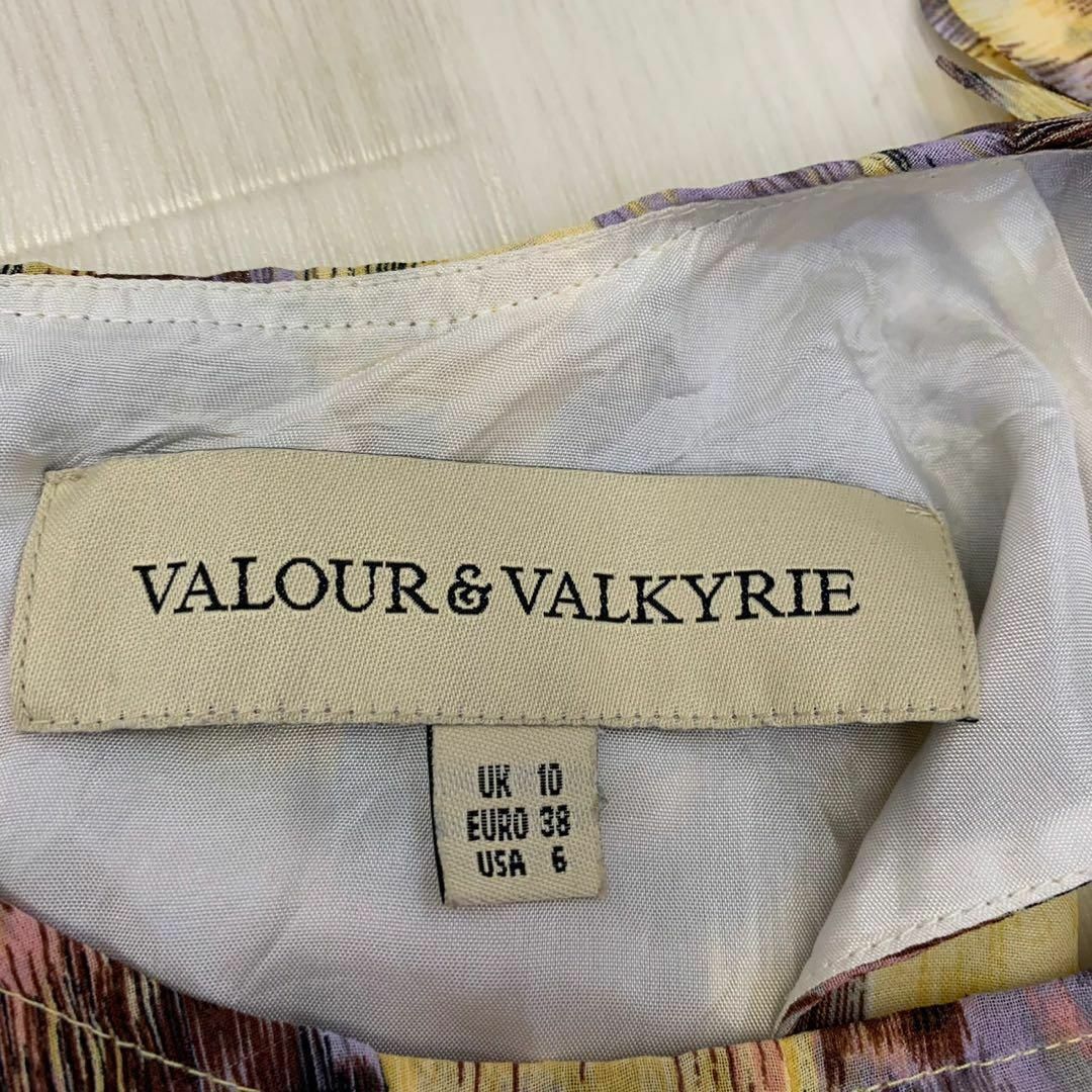 VALOUR&VALKYRIE 総柄ワンピースドレス　size L レディースのワンピース(ひざ丈ワンピース)の商品写真