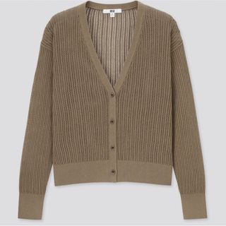 ユニクロ(UNIQLO)のハイツイストコットンショートカーディガン（長袖）(カーディガン)