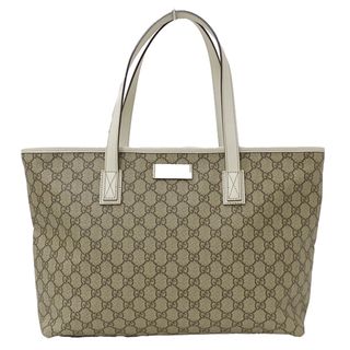 グッチ(Gucci)のグッチ GUCCI バッグ レディース ブランド GGスプリーム トートバッグ  PVC グレージュ ホワイト 211137 ロゴ おしゃれ A4 通勤 通学 大容量 【中古】(トートバッグ)