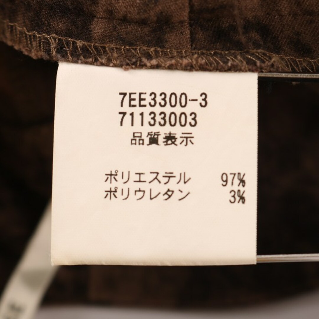 L'EST ROSE(レストローズ)のレストローズ ロングスカート 総柄 Aライン ストレッチ 日本製 レディース ブラウン L'EST ROSE レディースのスカート(ロングスカート)の商品写真