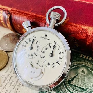 【高級懐中時計】ユンハンス JUNGHANS ストップウォッチ 美品 55mm(腕時計(アナログ))