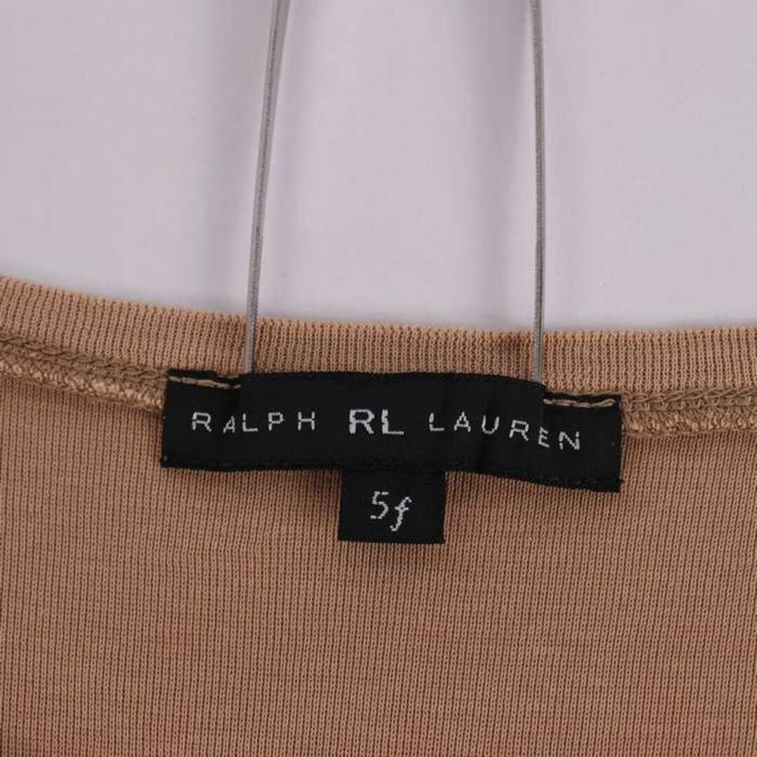 Ralph Lauren(ラルフローレン)のラルフローレン Tシャツ 半袖 ロゴ 無地 コットン100% トップス 日本製 レディース 5fサイズ ブラウン RALPH LAUREN レディースのトップス(Tシャツ(半袖/袖なし))の商品写真