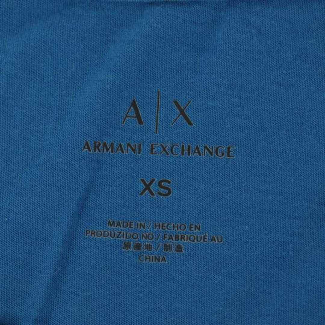 ARMANI EXCHANGE(アルマーニエクスチェンジ)のアルマーニエクスチェンジ Tシャツ 半袖 クルーネック ロゴ ボタニカル柄 トップス レディース XSサイズ ブルー ARMANI EXCHANGE レディースのトップス(Tシャツ(半袖/袖なし))の商品写真