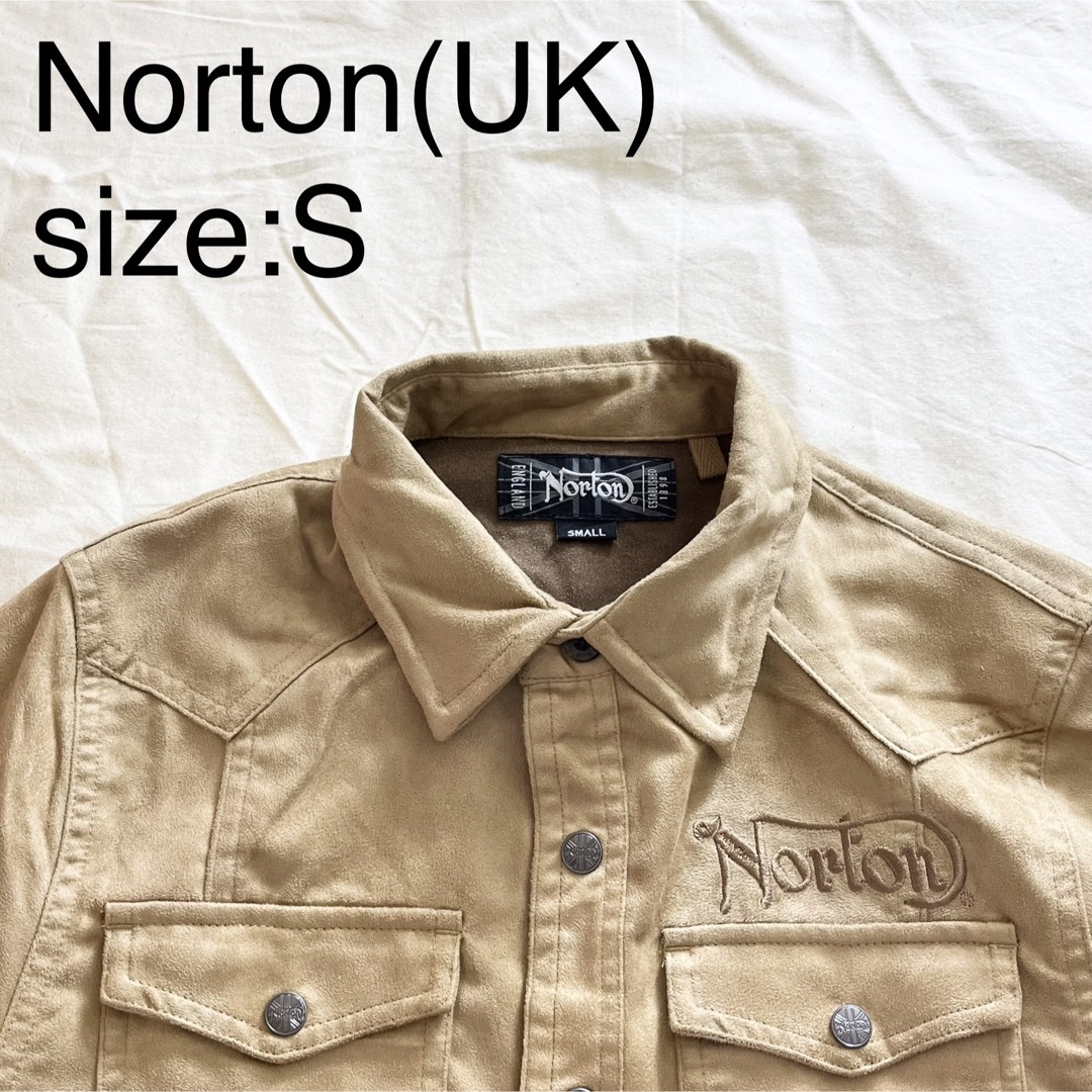 Norton(ノートン)のNorton(UK)ビンテージフェイクスウェードシャツジャケット メンズのジャケット/アウター(ライダースジャケット)の商品写真