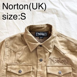 ノートン(Norton)のNorton(UK)ビンテージフェイクスウェードシャツジャケット(ライダースジャケット)