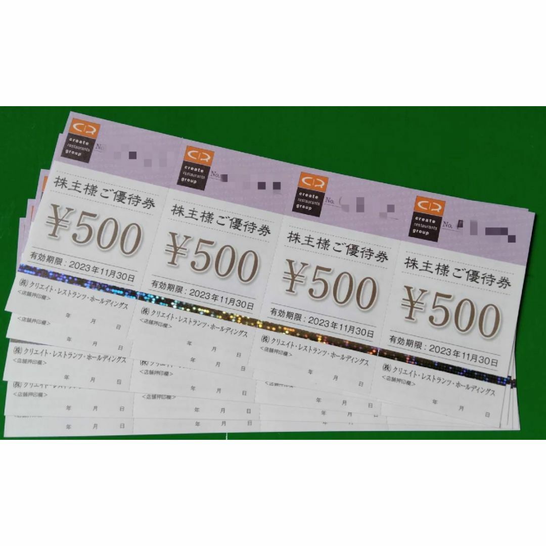 クリエイトレストランツ 株主優待 10000円分 | mezcla.in クリエイトレストランツ 株主優待 10000円分