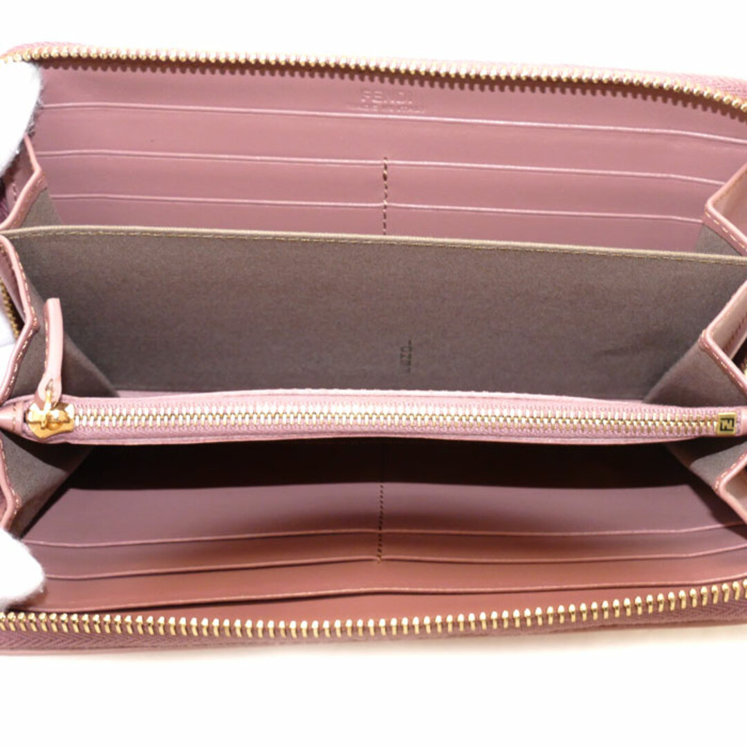 FENDI フェンディ バイザウェイ 長財布 ラウンドファスナー イングリッシュローズピンク 8M0299 SME F10DU レディース【中古】