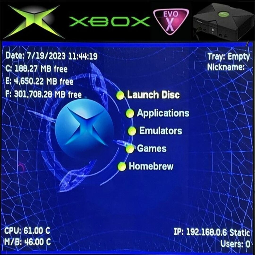 初代XBOX EvoX M8+ BIOS / HDD 500GB [XB] 01