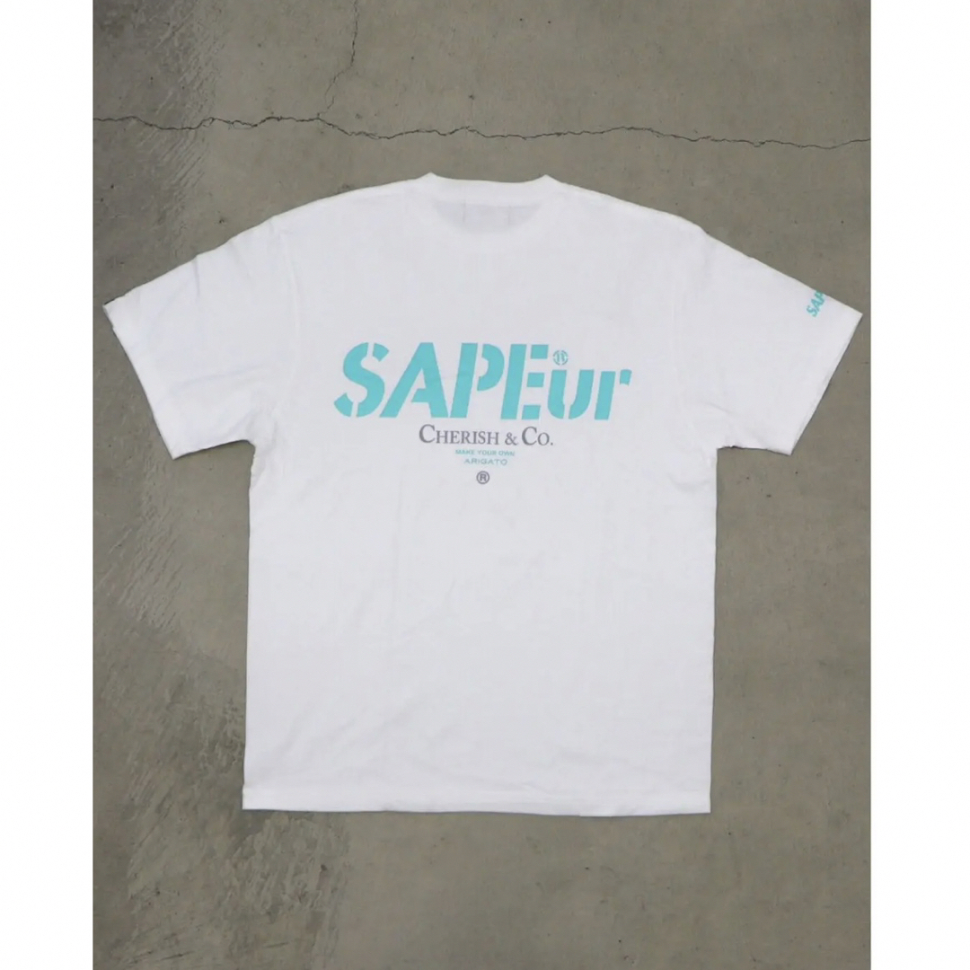 L WHITE 即発送 SAPEur CHERISH \u0026 CO. S/S TEE