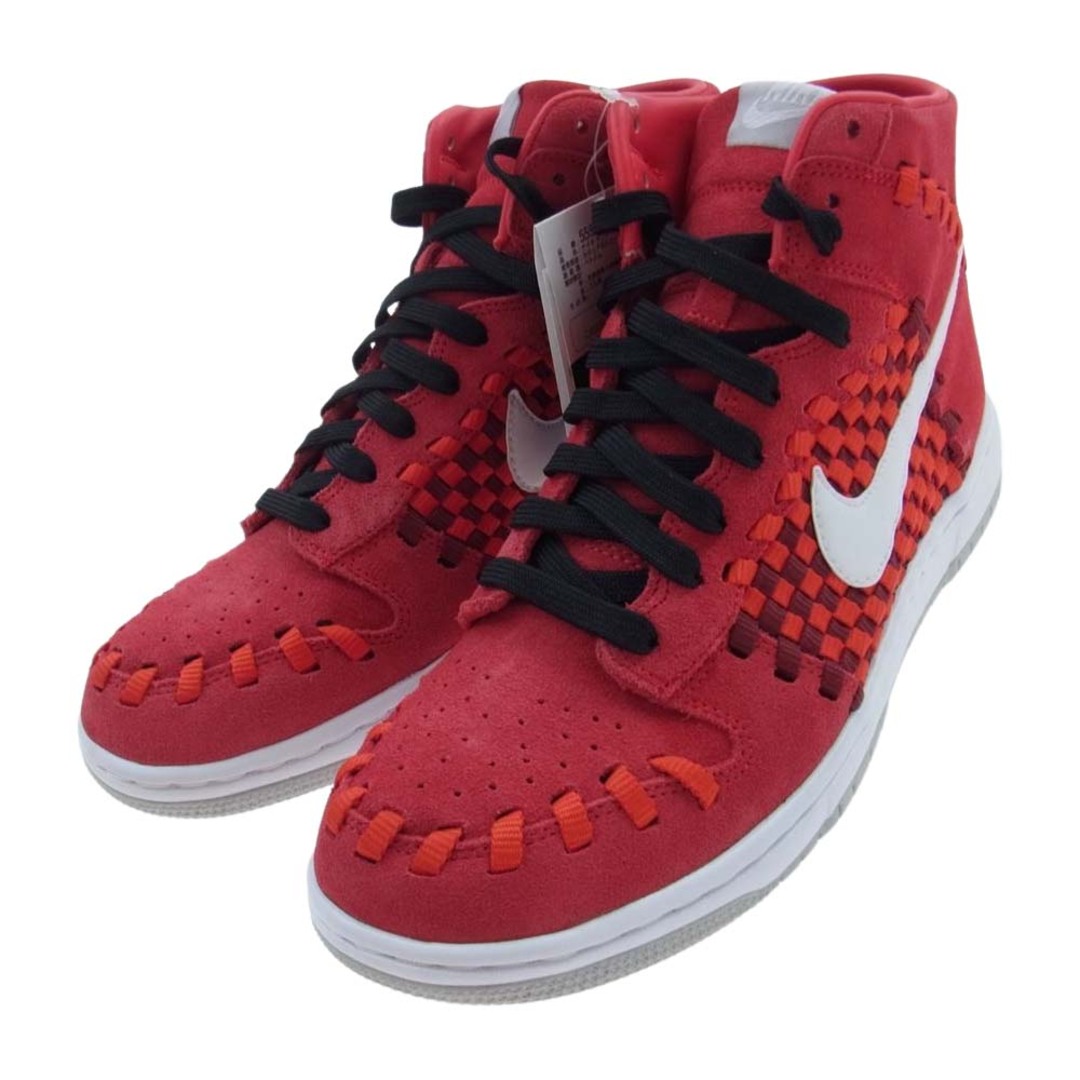 NIKE(ナイキ)のNIKE ナイキ スニーカー 555030-600 DUNK WOVEN HIGH ダンク ウーブン ハイ スニーカー レッド系 27.5cm【新古品】【未使用】【中古】 メンズの靴/シューズ(スニーカー)の商品写真