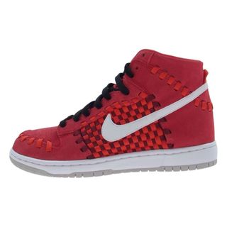 ナイキ(NIKE)のNIKE ナイキ スニーカー 555030-600 DUNK WOVEN HIGH ダンク ウーブン ハイ スニーカー レッド系 27.5cm【新古品】【未使用】【中古】(スニーカー)