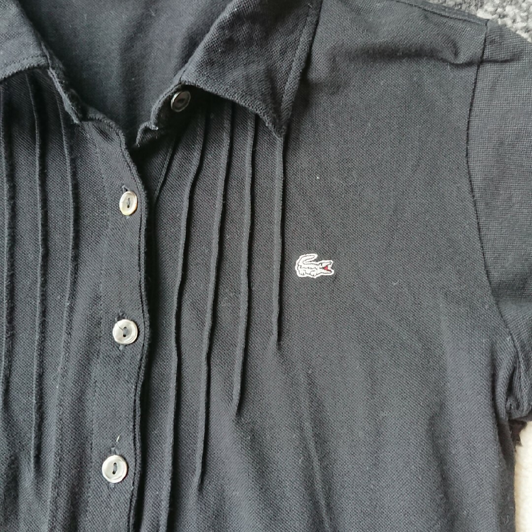 LACOSTE(ラコステ)の値下げ 中古品⭐LACOSTE⭐長袖ポロシャツ 黒 レディースのトップス(ポロシャツ)の商品写真