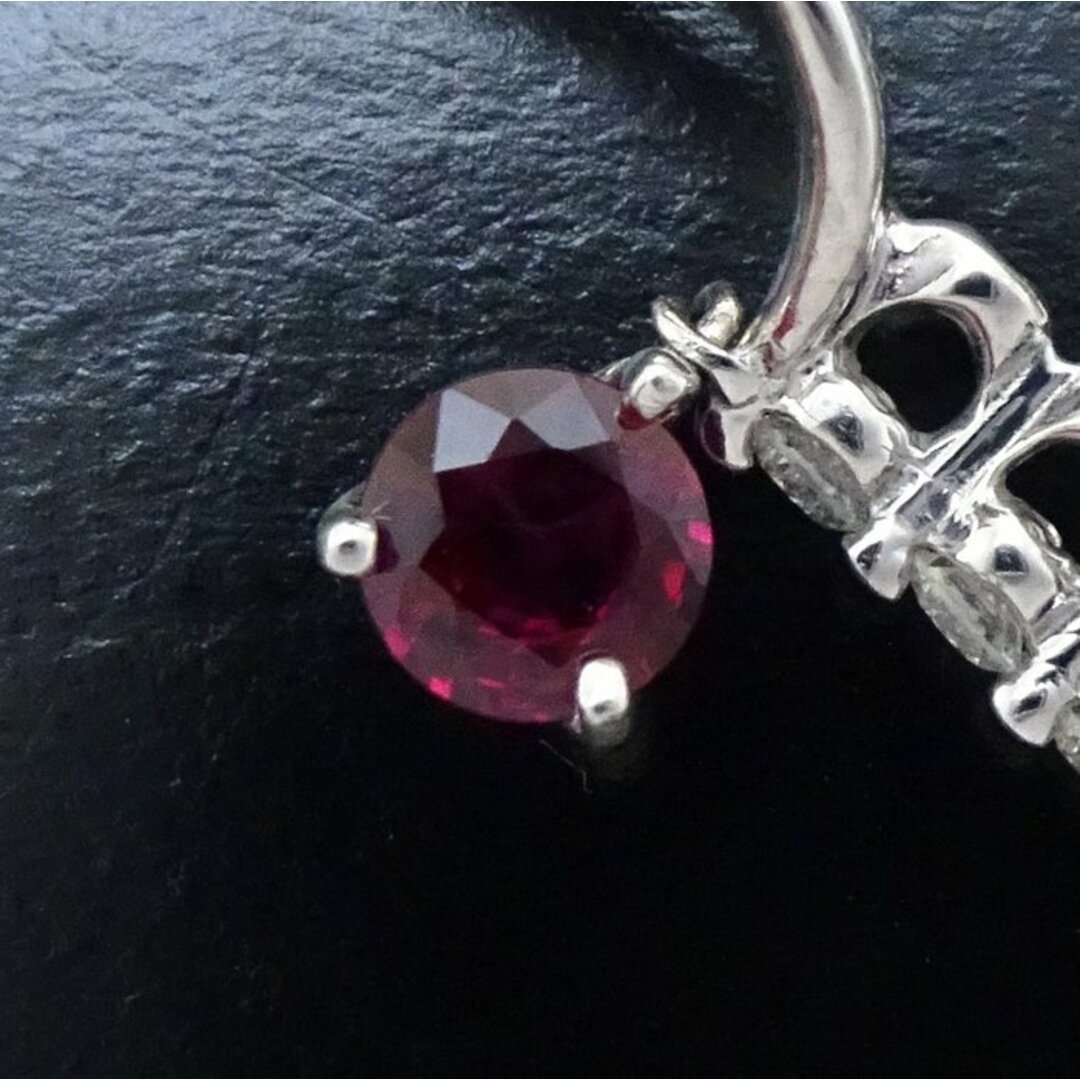 ポーラ POLA ネックレス ルビー0.32ct ダイヤモンド0.10ct K18WG