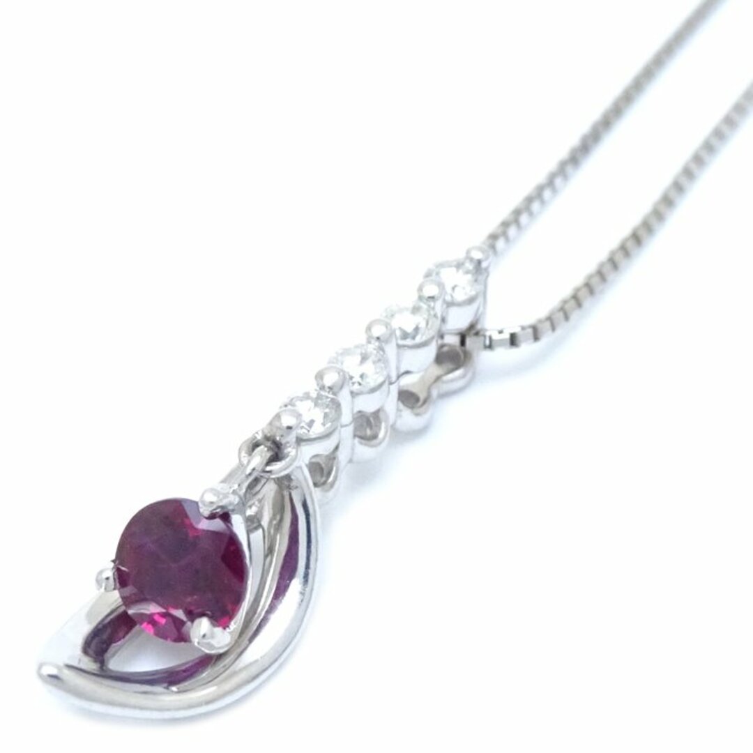 ポーラ POLA ネックレス ルビー0.32ct ダイヤモンド0.10ct K18WG