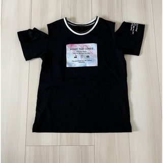 肩開き　Tシャツ(Tシャツ/カットソー)