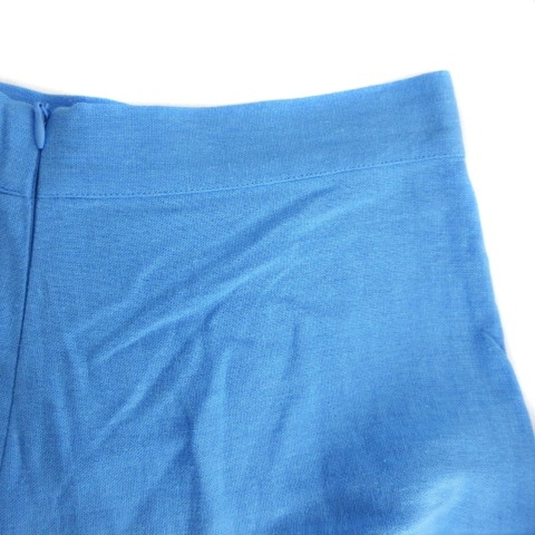 ZARA(ザラ)のザラ スカート フレア ロング バックファスナー リネン パンチング刺繍 S 青 レディースのスカート(ロングスカート)の商品写真