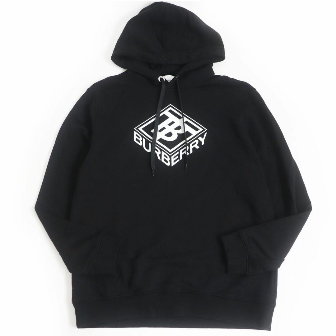 極美品□21SS BURBERRY/バーバリー 4559671 TB/ロゴプリント プルオーバー スウェットパーカー/フーディー ブラック L イタリア製 正規品 | フリマアプリ ラクマ