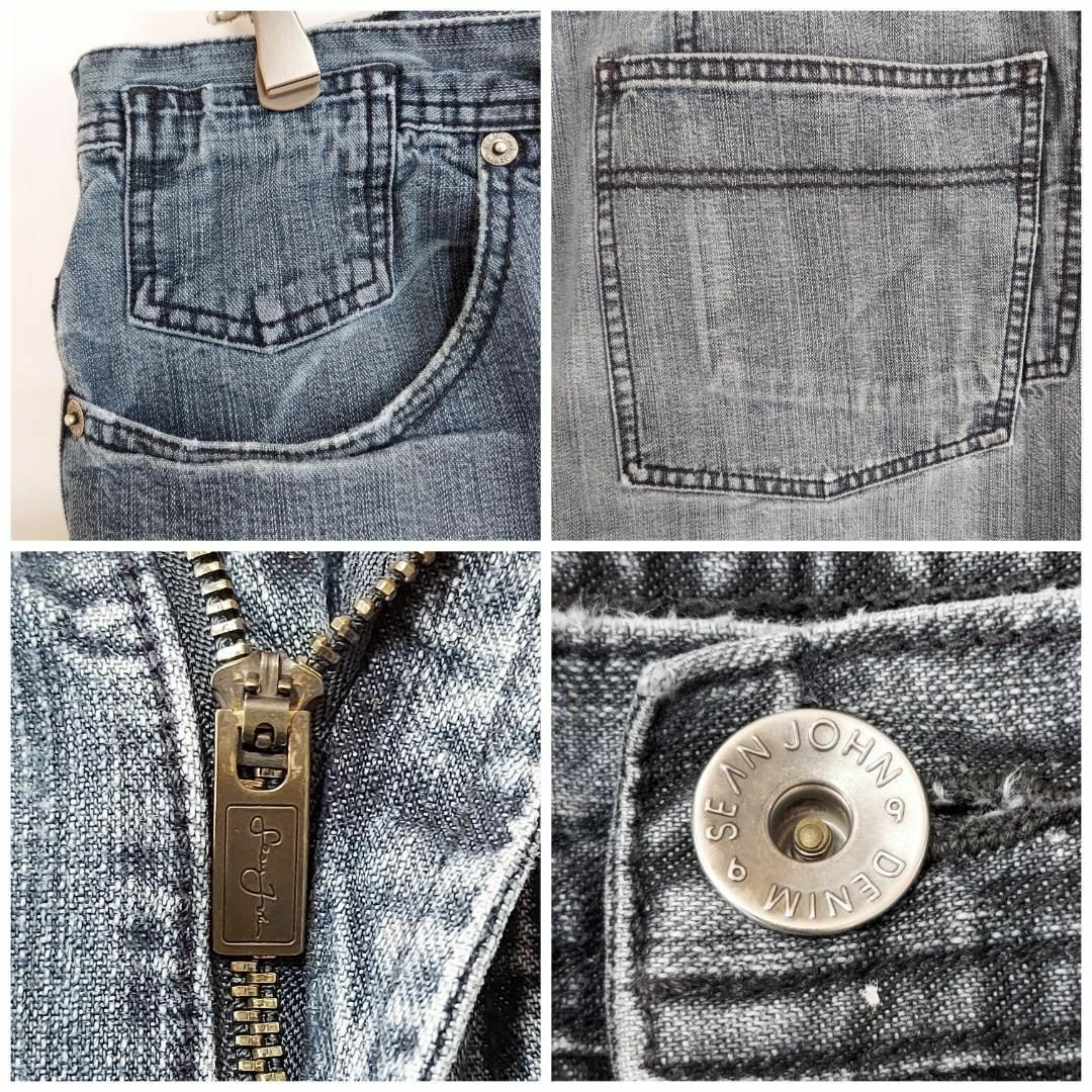 Sean John - W36 ショーンジョン フロントロゴ刺繍 極太バギーボトム