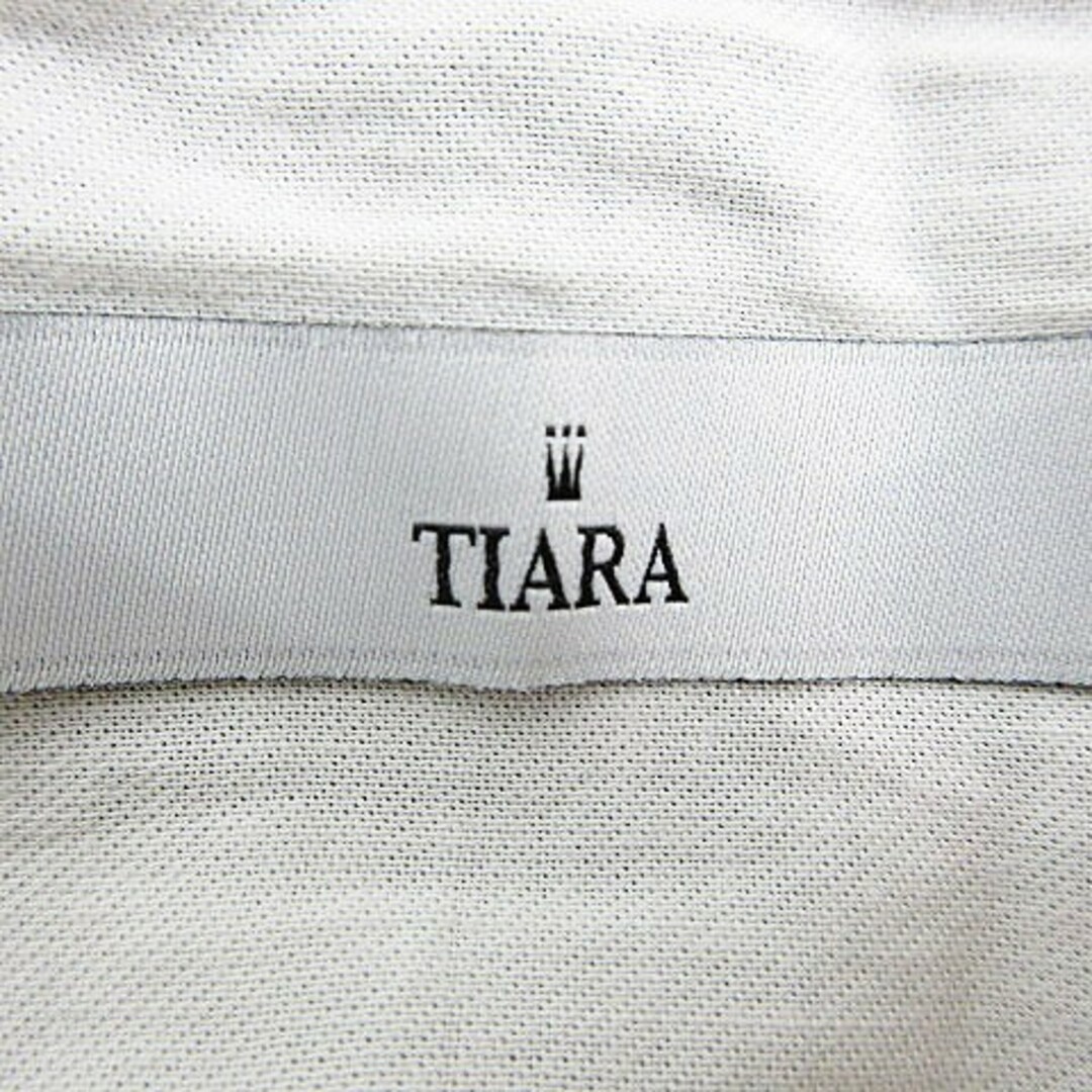 tiara(ティアラ)のティアラ スカート フレア ひざ丈 サイドファスナー ストライプ 3 黒 白 レディースのスカート(ひざ丈スカート)の商品写真