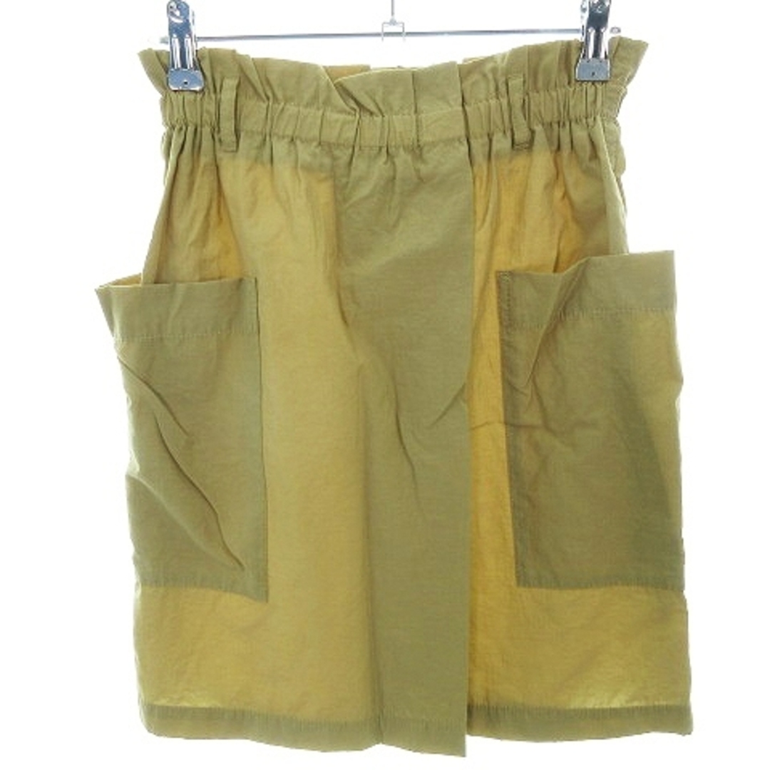 MACPHEE(マカフィー)のマカフィー トゥモローランド スカート 台形 ひざ丈 薄手 無地 36 ベージュ レディースのスカート(ひざ丈スカート)の商品写真